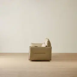 Linton Desert Brown Leather 3 Pieces Modular Dual Electric Recliner