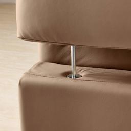 Linton Mushroom Beige Leather 2 Pieces Modular Dual Electric Recliner