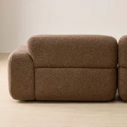 Capri Earth Brown Woven Fabric 3 Pieces Sofa