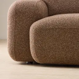 Capri Earth Brown Woven Fabric 3 Pieces Sofa