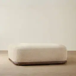 Bellagio Mid Beige Woven Fabric Ottoman Module
