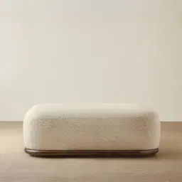 Bellagio Mid Beige Woven Fabric Ottoman Module
