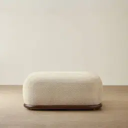 Bellagio Mid Beige Woven Fabric Ottoman Module