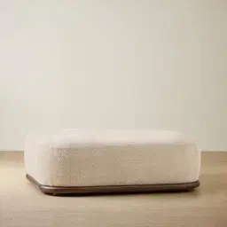 Bellagio Mid Beige Woven Fabric Ottoman Module