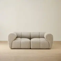 Quincy Slate Grey Fabric 2 Pieces Modular Sofa