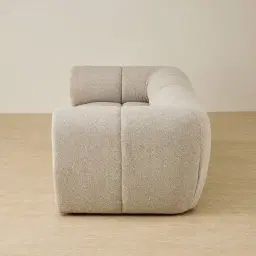 Quincy Slate Grey Fabric 2 Pieces Modular Sofa