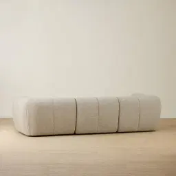 Quincy Slate Grey Fabric 3 Pieces Modular Sofa