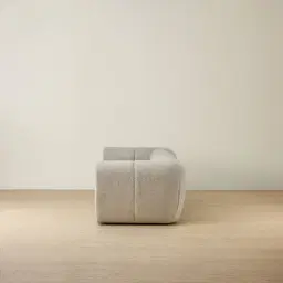 Quincy Slate Grey Fabric 3 Pieces Modular Sofa