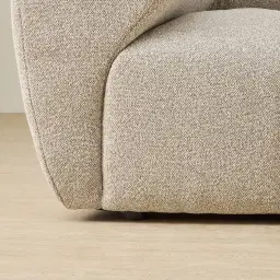 Quincy Slate Grey Fabric 3 Pieces Modular Sofa