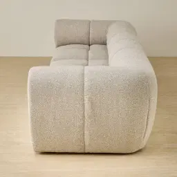 Quincy Slate Grey Fabric 3 Pieces Modular Sofa