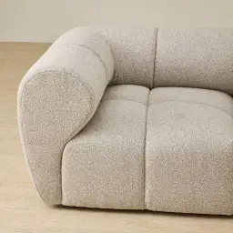 Quincy Slate Grey Fabric 3 Pieces Modular Sofa