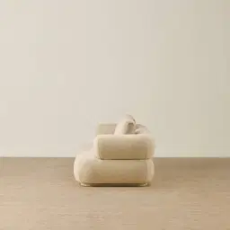 Elio Pearl Beige Fabric 2 Pieces Modular Sofa