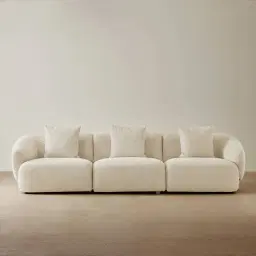 Willow Stone Cream 3 Pieces Modular Sofa