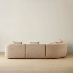 Willow Antelope Woven Fabric Modular Corner Sofa