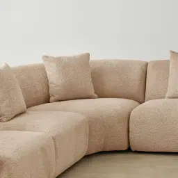 Willow Antelope Woven Fabric Modular Corner Sofa