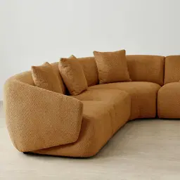 Willow Vintage Mustard Woven Fabric Modular Corner Sofa