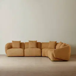 Willow Vintage Mustard Woven Fabric Modular Corner Sofa