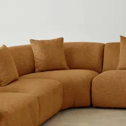 Willow Vintage Mustard Woven Fabric Modular Corner Sofa