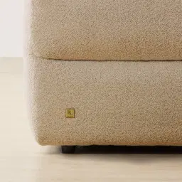 Mathias Pearl Beige Fabric 3 Pieces Modular Dual Electric Recliner with Console