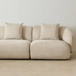 Willow II Mid Beige Woven Fabric 4 Pieces Modular Sofa with Corner
