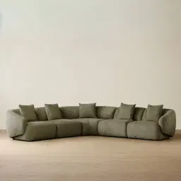 Willow II Winter Moss Woven Fabric Modular Corner Sofa