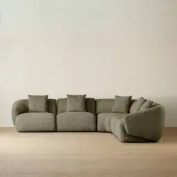 Willow II Winter Moss Woven Fabric Modular Corner Sofa