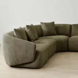 Willow II Winter Moss Woven Fabric Modular Corner Sofa