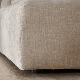 Riviera III Beige Latte Chenille Fabric Modular Sofa