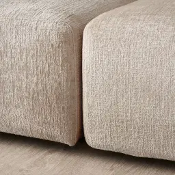Riviera III Beige Latte Chenille 3 Pieces Modular Fabric Sofa