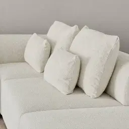 Riviera III Stone Cream Woven Fabric Modular Sofa