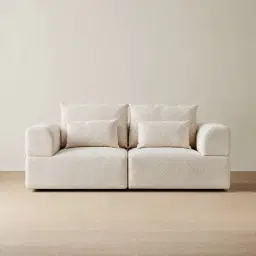 Riviera III Stone Cream 2 Pieces Modular Fabric Sofa