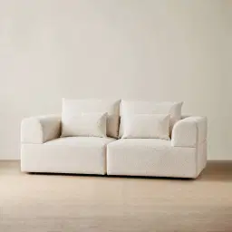 Riviera III Stone Cream 2 Pieces Modular Fabric Sofa