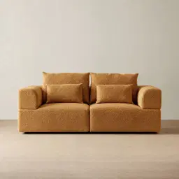 Riviera III Vintage Mustard 2 Pieces Modular Fabric Sofa