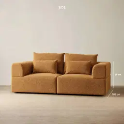 Riviera III Vintage Mustard 2 Pieces Modular Fabric Sofa