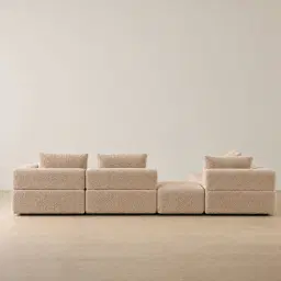 Riviera III Antelope Woven Fabric Modular Sofa