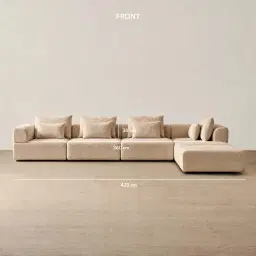 Riviera III Antelope Woven Fabric Modular Sofa