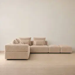 Riviera III Antelope Woven Fabric Modular Sofa