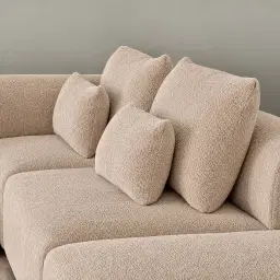 Riviera III Antelope Woven Fabric Modular Sofa
