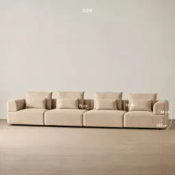 Riviera III Antelope 4 Pieces Modular Fabric Sofa