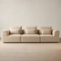 Riviera III Antelope 3 Pieces Modular Fabric Sofa