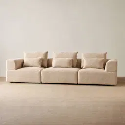 Riviera III Antelope 3 Pieces Modular Fabric Sofa