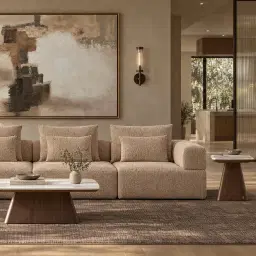 Riviera III Antelope 3 Pieces Modular Fabric Sofa