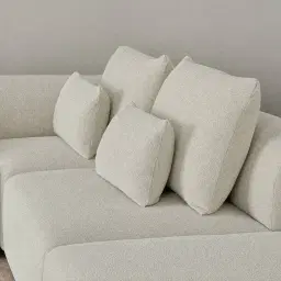 Riviera III Pearl Beige Fabric Modular Sofa