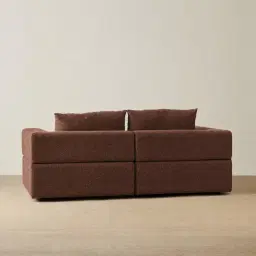 Riviera III Pecan Boucle 2 Pieces Modular Fabric Sofa