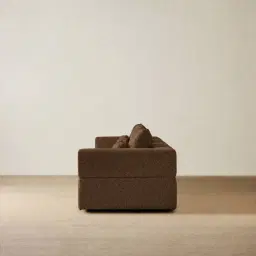 Riviera III Bistre Brown Boucle 2 Pieces Modular Fabric Sofa
