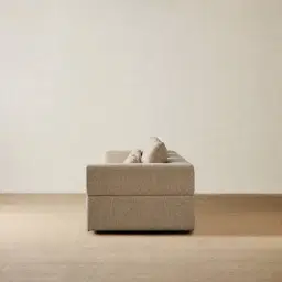 Riviera III Mushroom Chenille 2 Pieces Modular Fabric Sofa