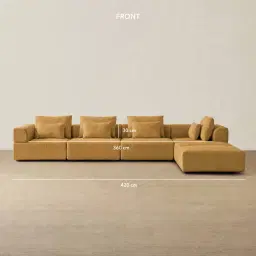 Riviera III Tuscan Sun Chenille Fabric Modular Sofa