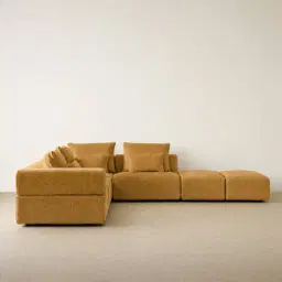 Riviera III Tuscan Sun Chenille Fabric Modular Sofa