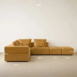 Riviera III Tuscan Sun Chenille Fabric Modular Sofa