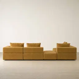 Riviera III Tuscan Sun Chenille Fabric Modular Sofa